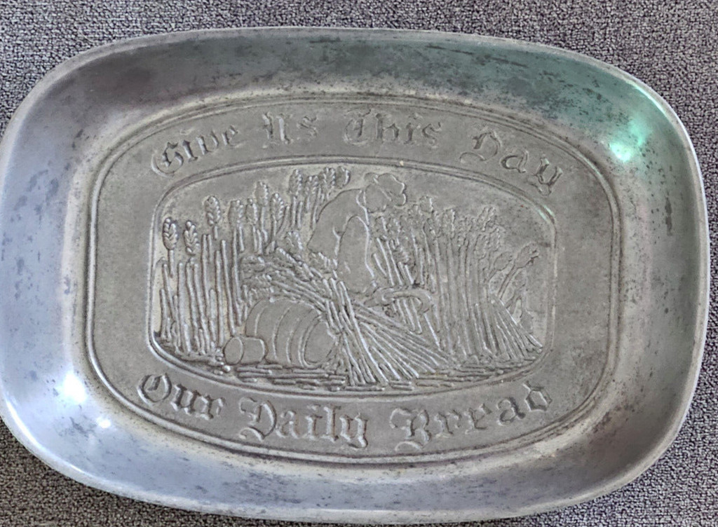 Bread Tray Duratale by Leonard  Vintage Pewter