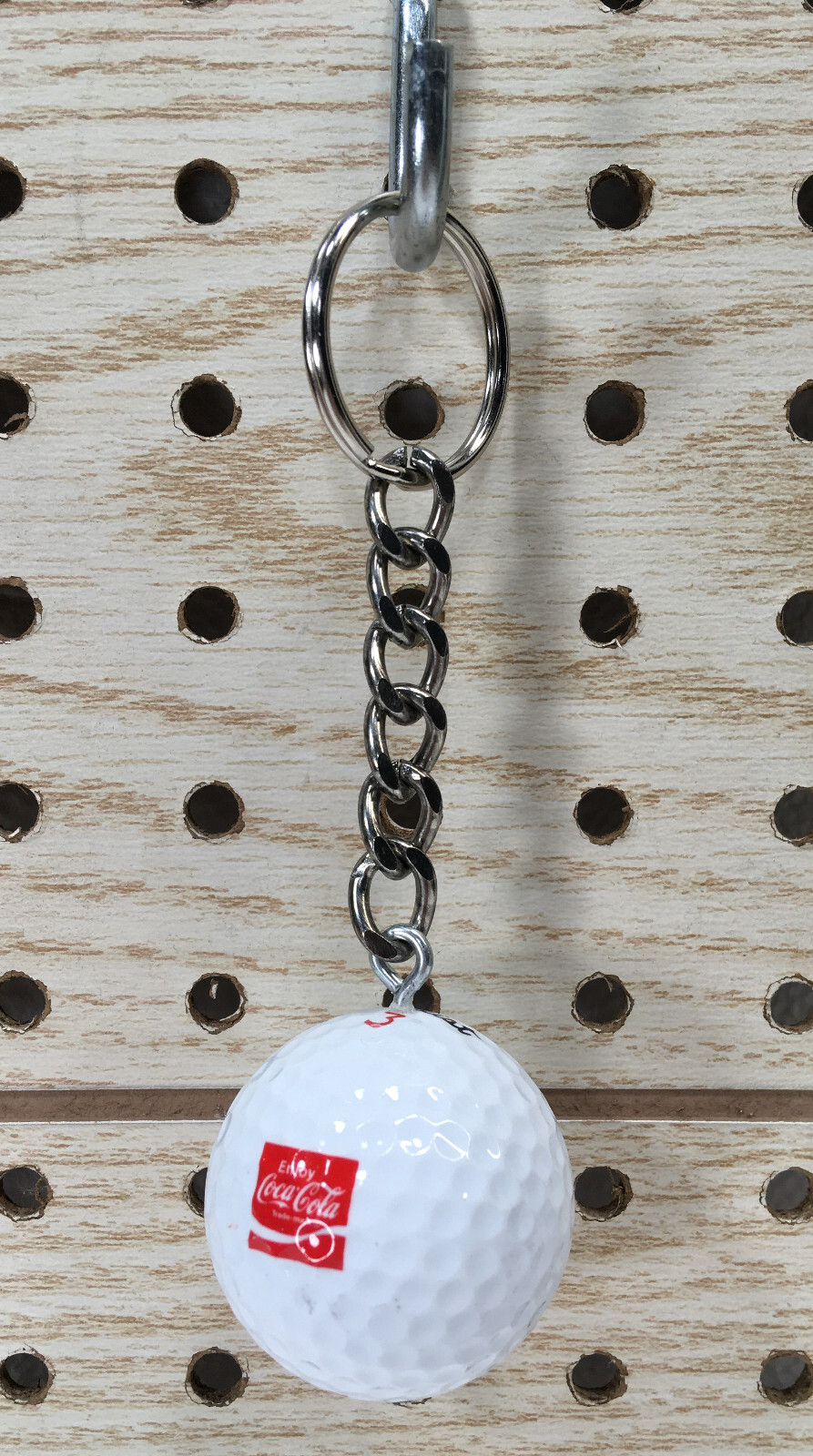 COCA~COLA  GOLF BALL  ~~ CUSTOM  KEY CHAIN KEYCHAIN