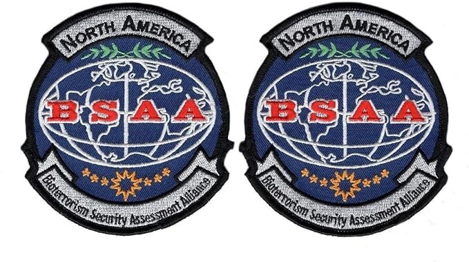 Set of 2 BSAA North America Costume Cosplay Shoulder Patch Iron-ON