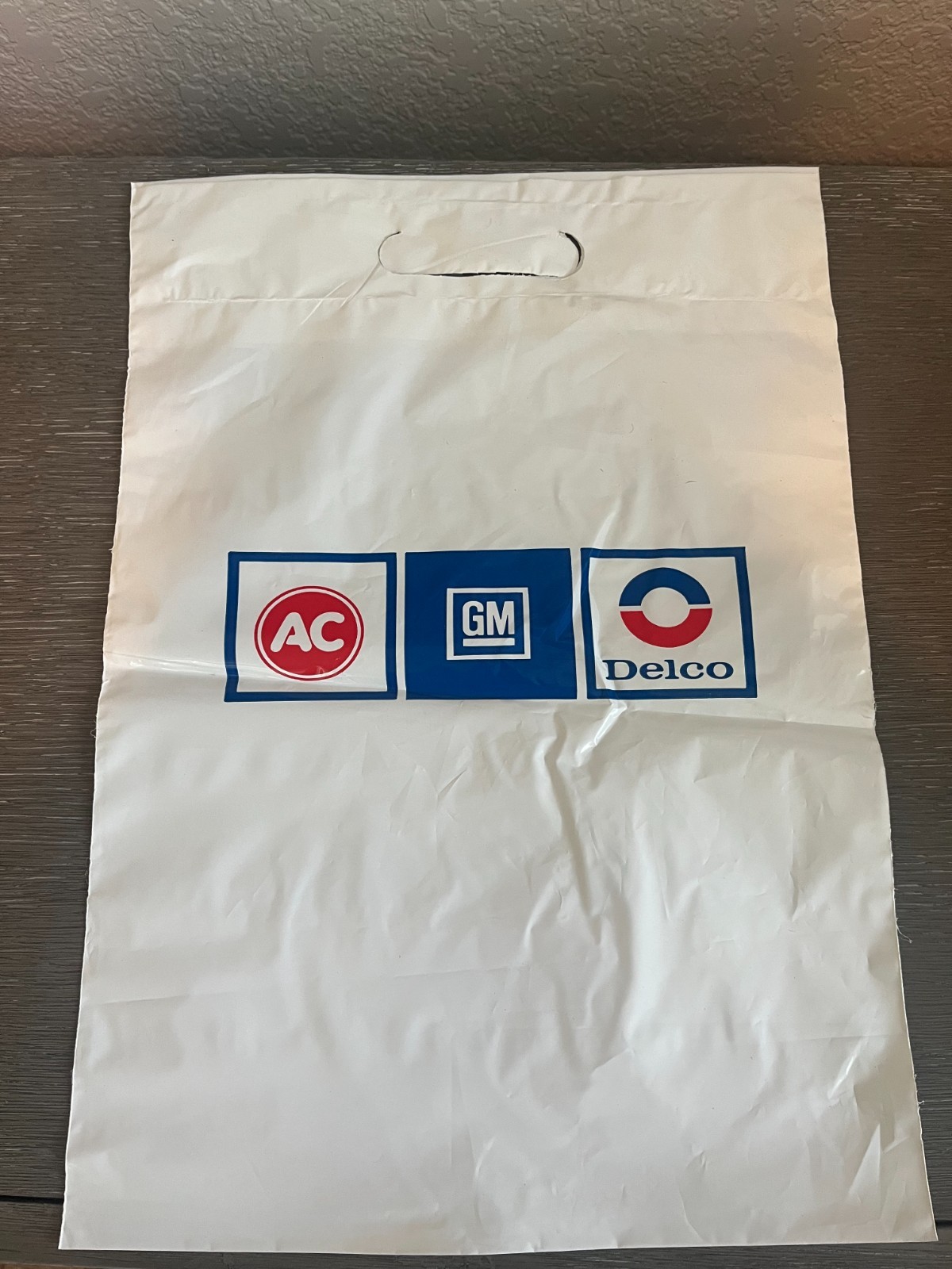 Vintage Unused Advertising  AC GM Delco General Motors Take Home Bag 15x11\'\'