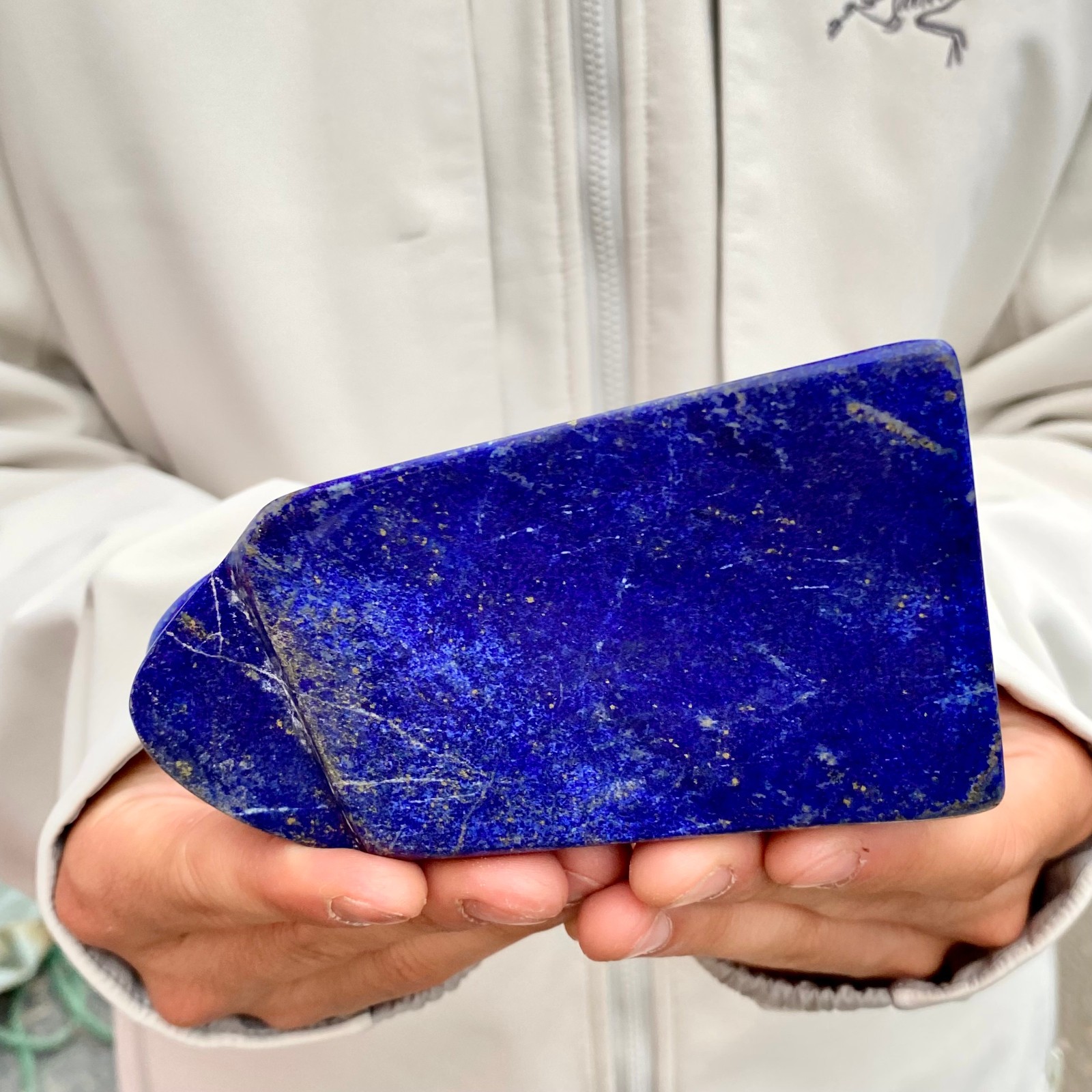 1.52LB TOP Natural Lapis Lazuli jasper quartz crystal Furnishing articles