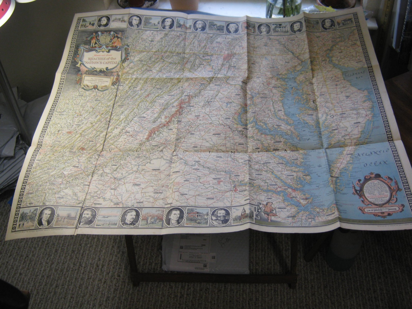 HISTORIC AND SCENIC REACHES OF THE NATION'S CAPITAL MAP 1938 National Geographic