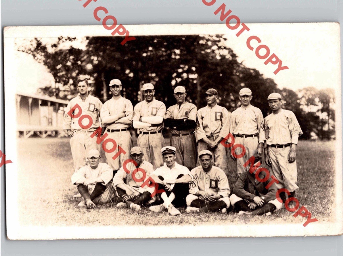 c1918 USS Dixie Baseball Team in Ireland World War 1 WWI RPPC Real Photo