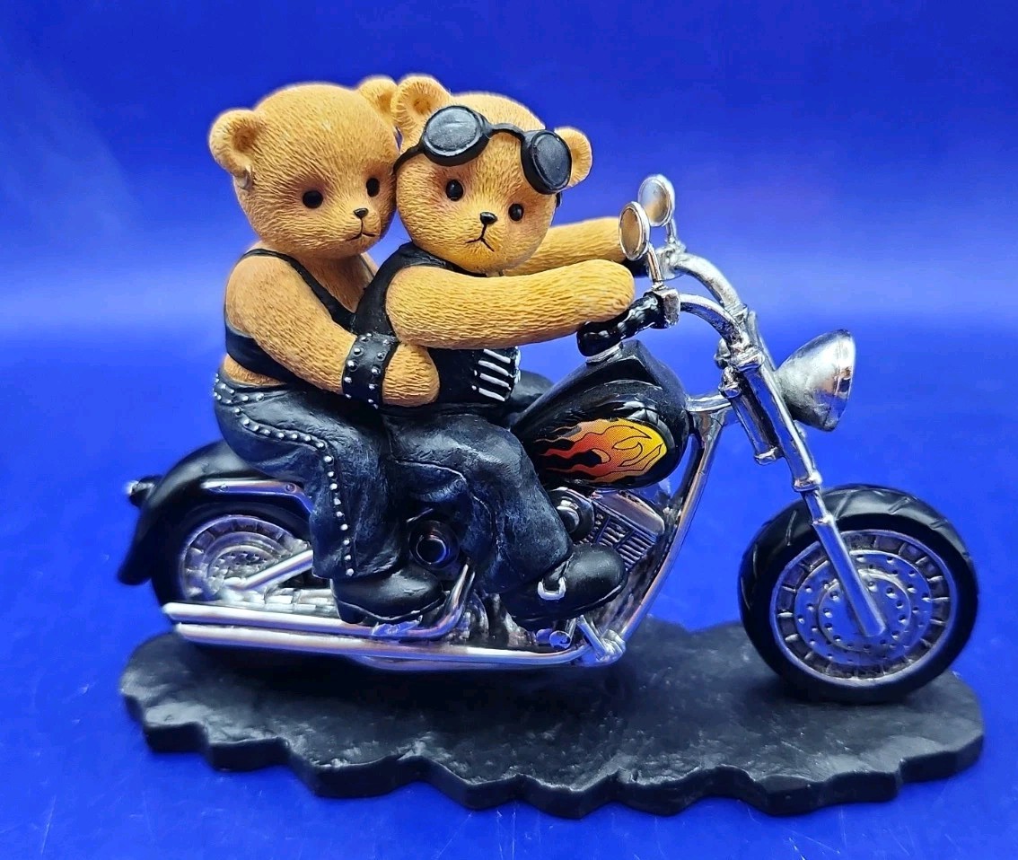 Faithful Fuzzies. BIKERS CRUISIN Couples In Leather 0363. Figurine. 