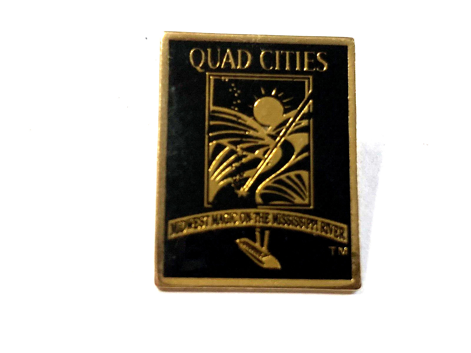 Quad Cities Midwest Magic On The Mississippi River Lapel Pin