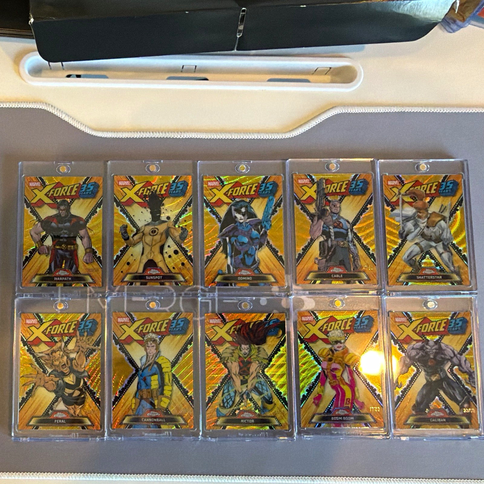 Topps Marvel  2026 X-Force 35 Years Gold Parallel Lot 10 cards all /50. Cable
