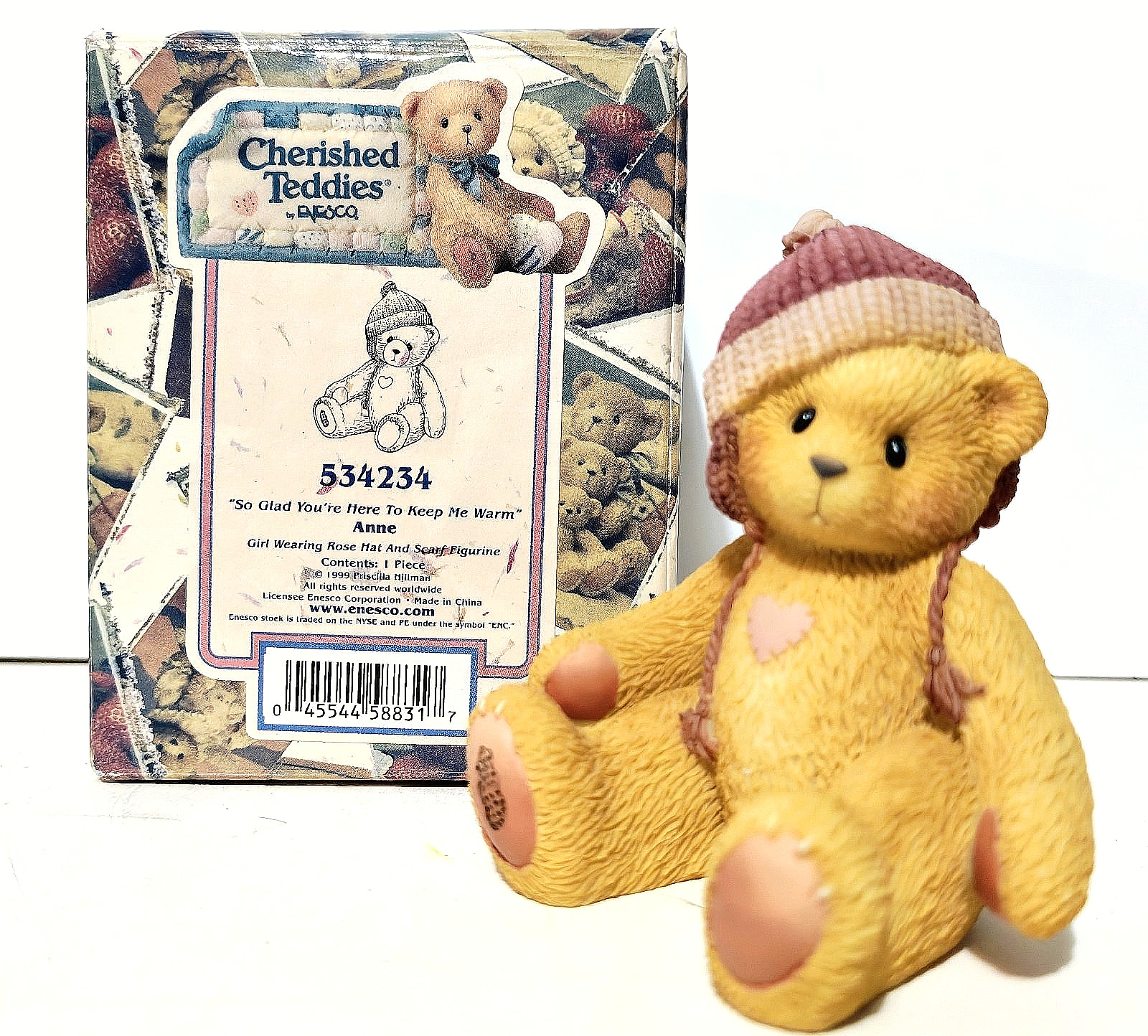 Cherished Teddies, #534234, Anne, “So Glad You’re Here To Keep Me Warm”- NIB