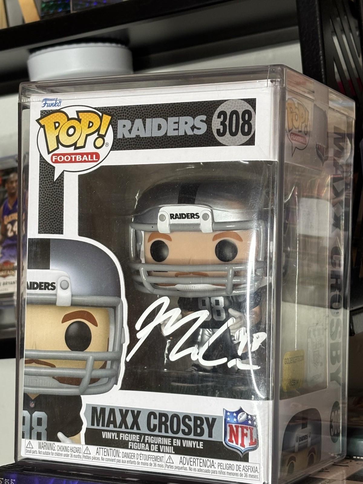Maxx Crosby Autographed Funko Pop #308 Las Vegas Raiders NFL Collectible 