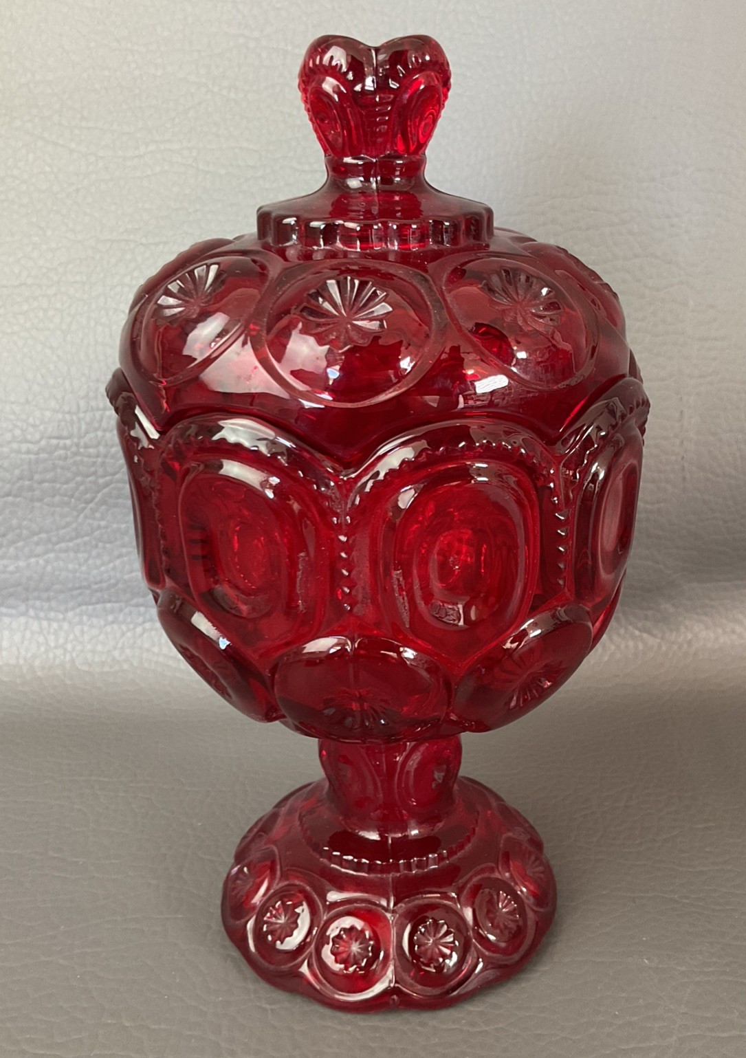 Vintage MCM LE Smith Amberina Red Moon & Stars 8\