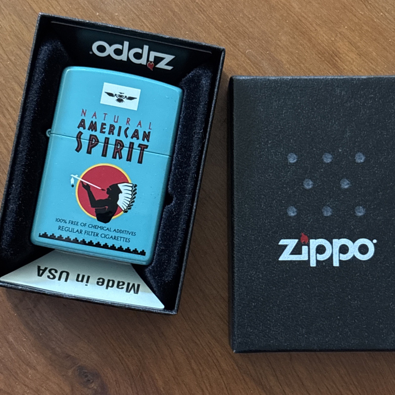 Natural American Spirit Tobacco Cigarette Zippo Oil Lighter Rare