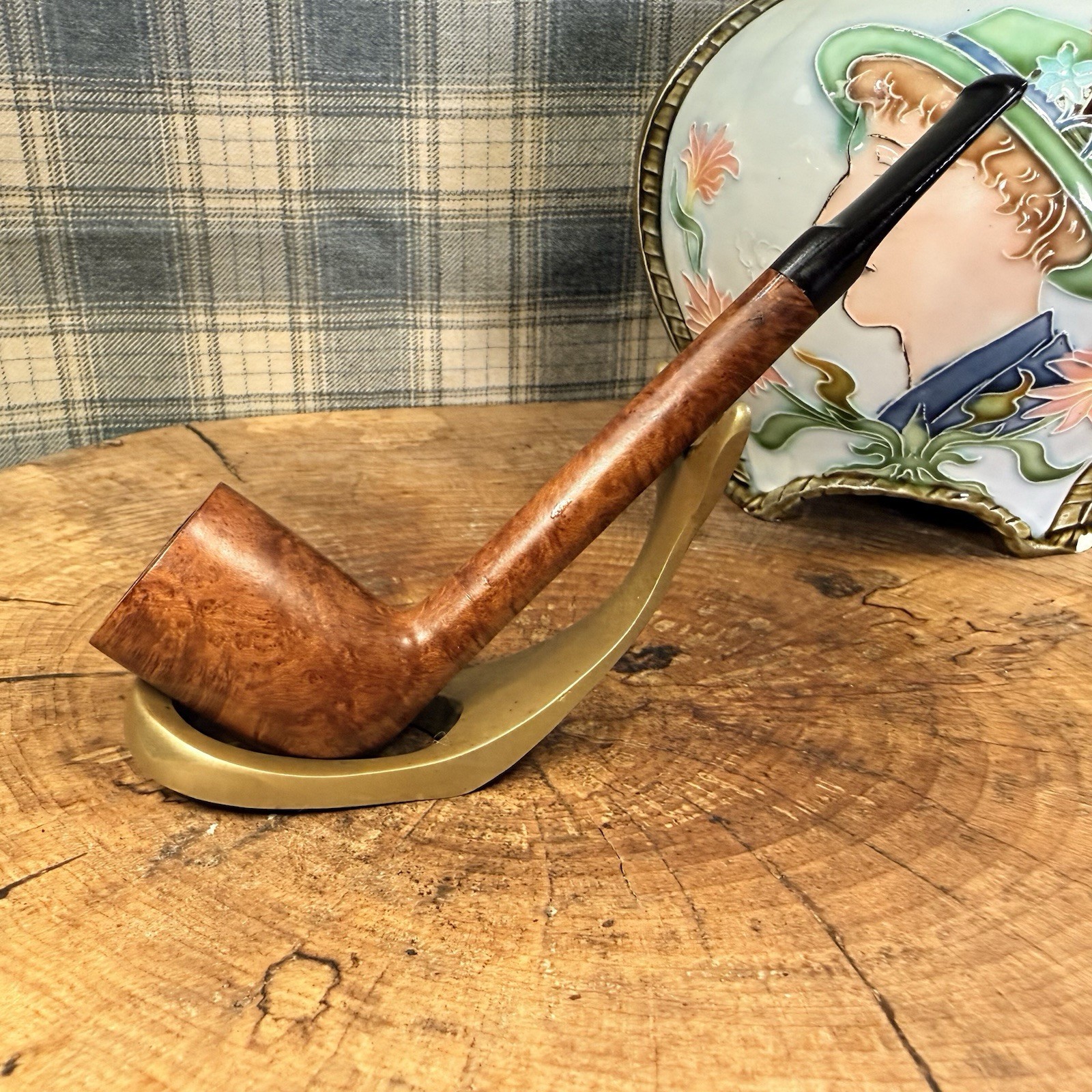 Vintage Artisan Unmarked 5.5” Pencil-Shank Lovat Estate Pipe Flared Dublin Bowl