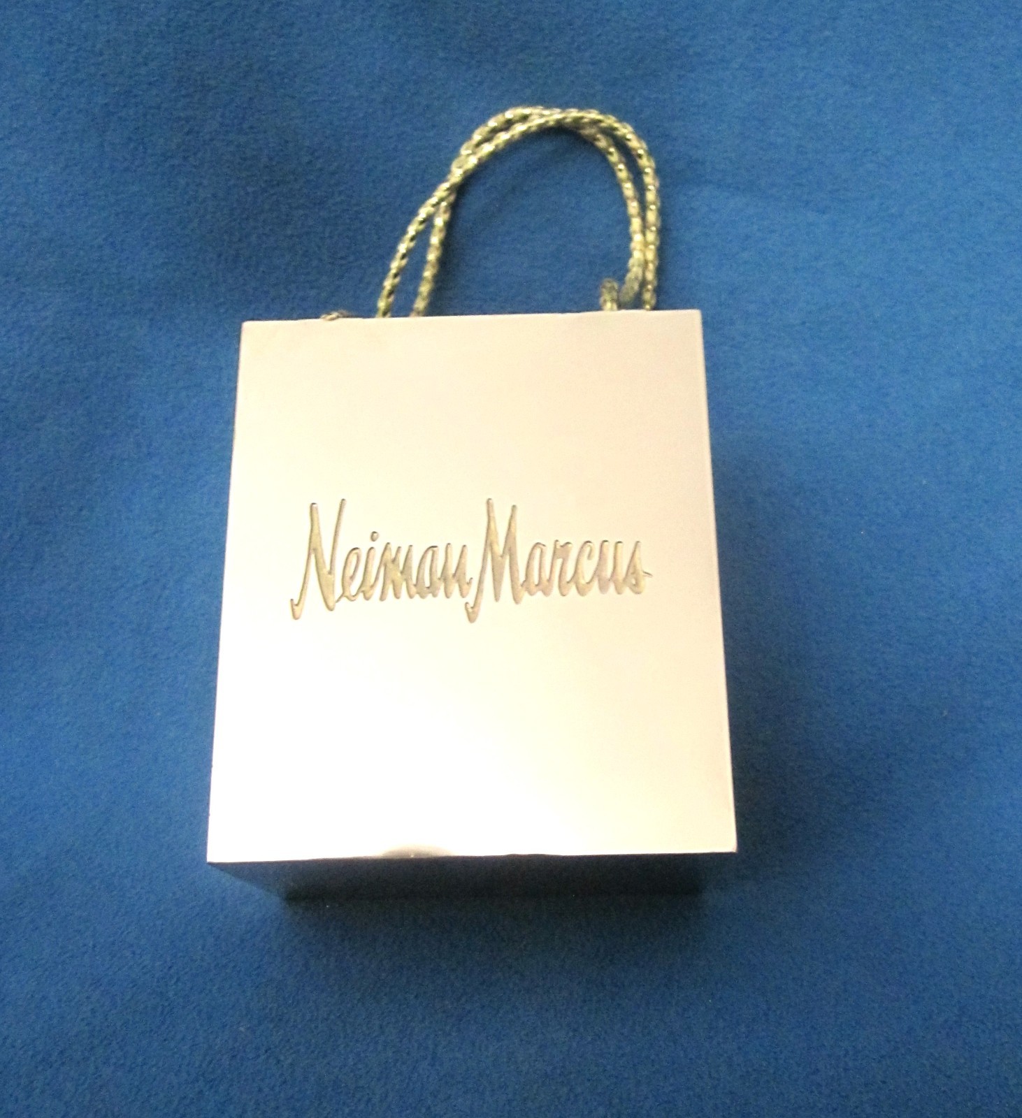 Vtg. Neiman Marcus Silver Plate Gift Bag Christmas Ornament Reed & Barton 2.5