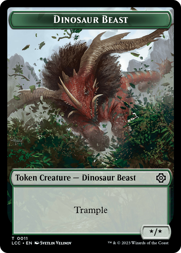 Dinosaur Beast // Dinosaur Double-Sided Token [The Lost Caverns of Ixalan