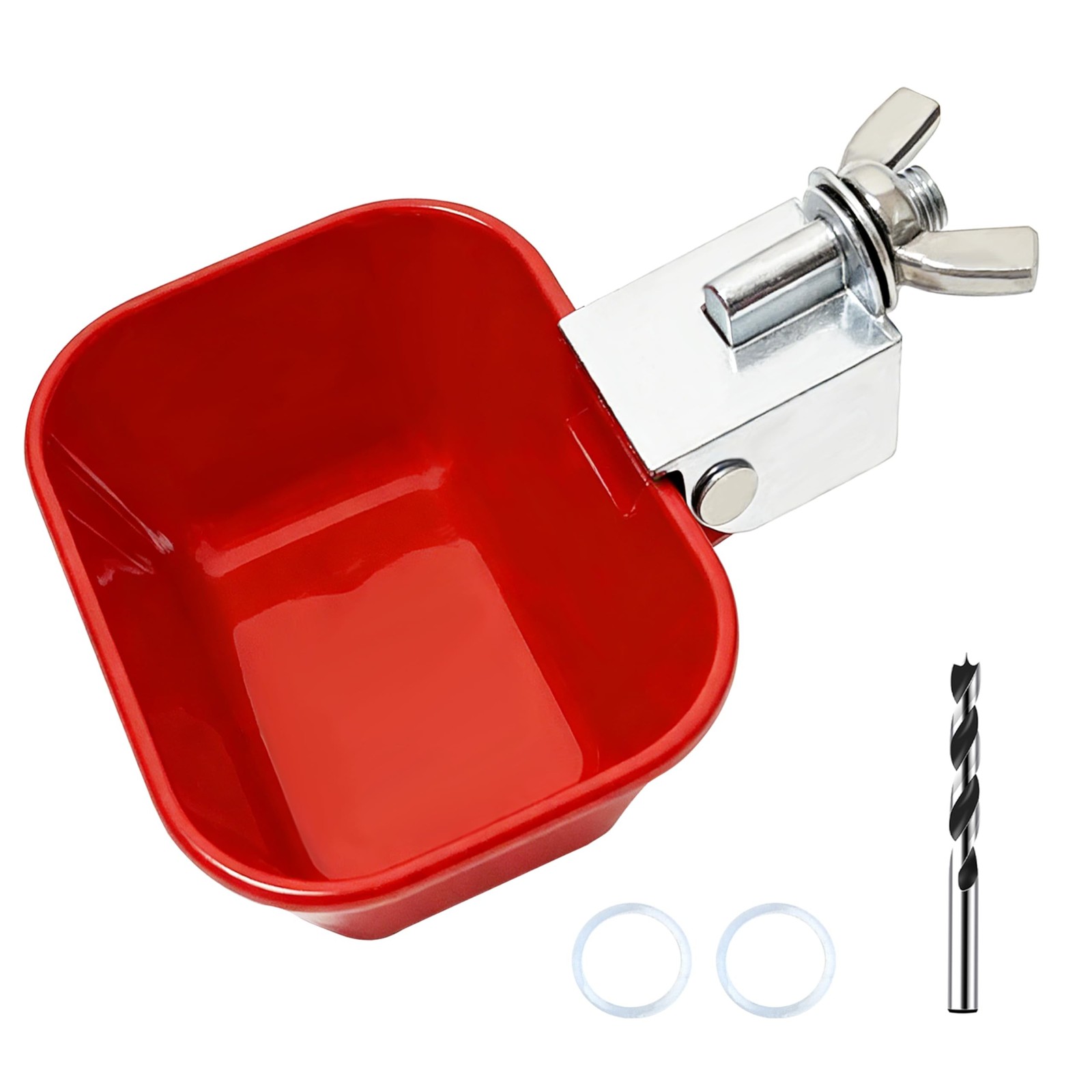 XCL Chicken Waterer Cups, Aluminum Alloy Chicken Waterer Feeder 2pcs Large, T...