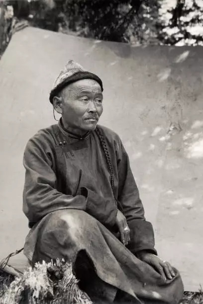 Mongolian man Mongolia 1910 4x6 Photo