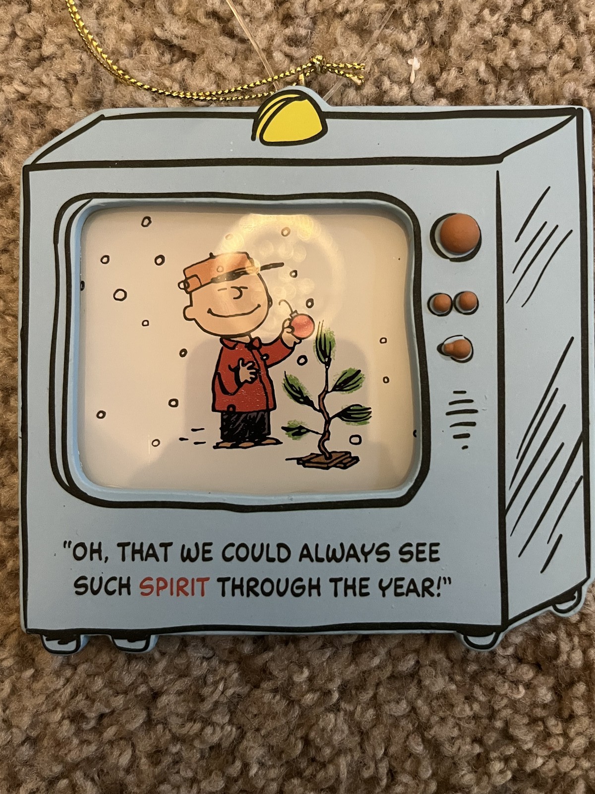 DaySpring Peanuts Charlie Brown\'s Tree TV Keepsake Christmas Ornament 48858 NIB DaySpring Peanuts Charlie Brown\'s Tree TV Keepsake Christmas Ornament 48858 NIB