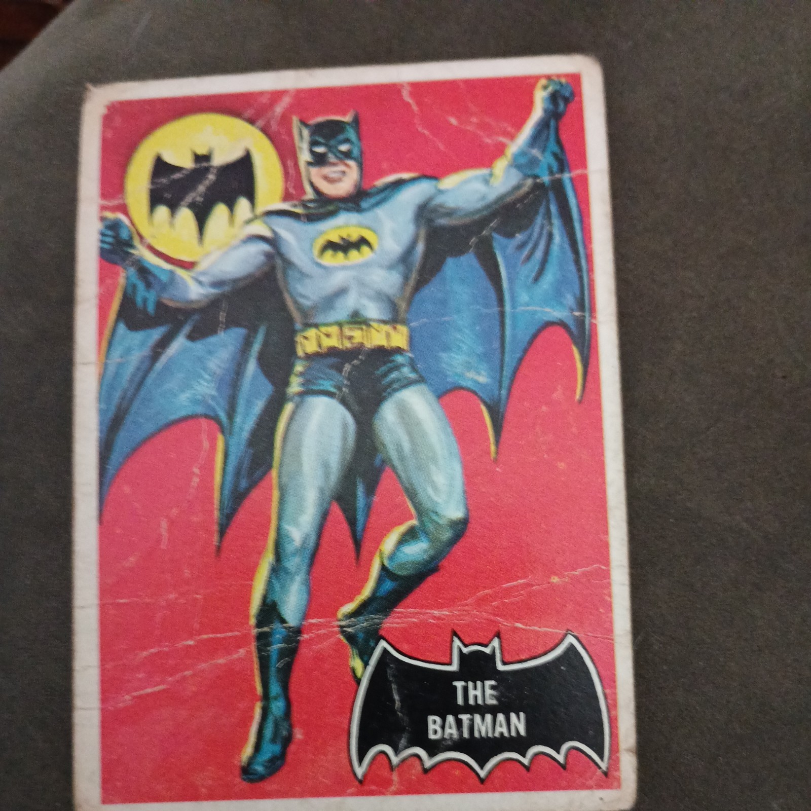 1966 Topps The Batman RC #1 Batman Collectible Card Raw Rare Vintage Card