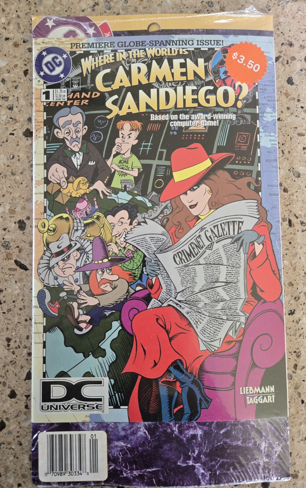 DC Universe Logo Collectors 2 Pack Sealed Where in the World is Carmen Sandiego?