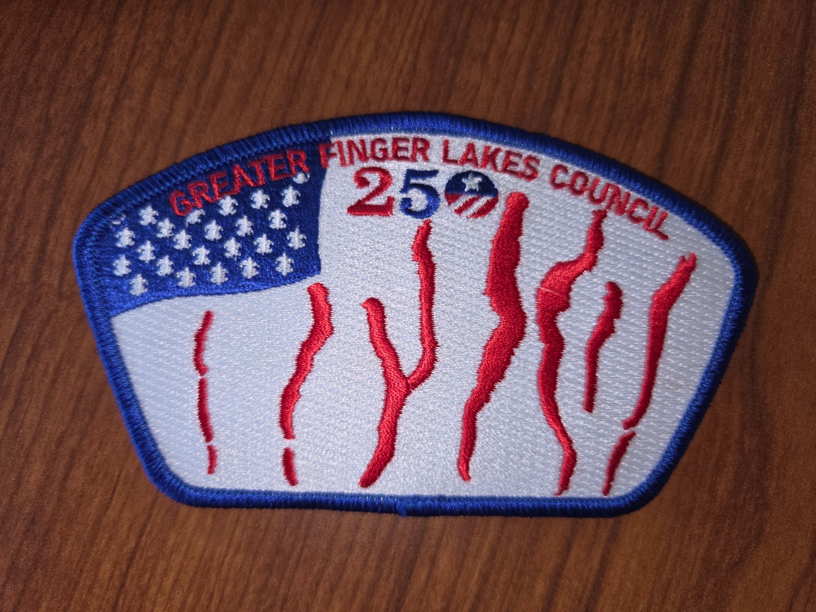 America's 250th Celebration Greater Finger Lakes Council special issue patch America's 250th Celebration Greater Finger Lakes Council special issue patch