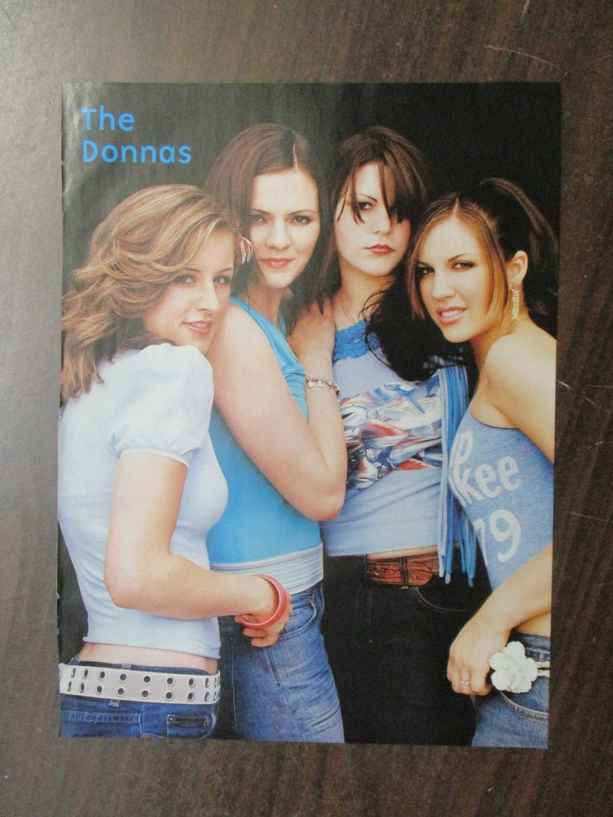 THE DONNAS GIRL MUSIC BAND VINTAGE PIN UP BOP TEEN MAGAZINE PICTURE CLIPPING S33