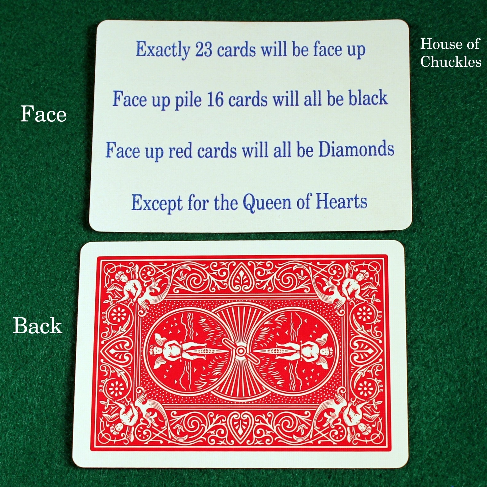 Shuffle Board Card, Bicycle Printed Gaff Card, Red Shuffle Board Card, Bicycle Printed Gaff Card, Red