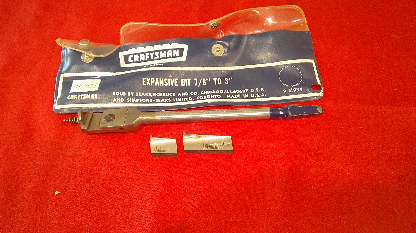 Vintage CRAFTSMAN CROWN LOGO Expansive Bit brace Adjustable With Sleeve