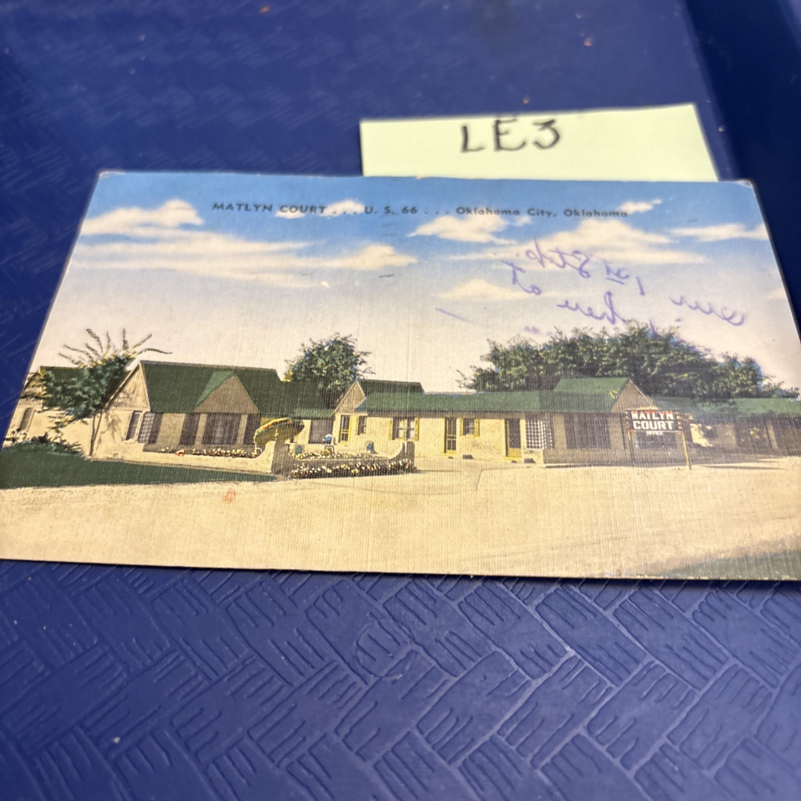 ROUTE 66 OKLAHOMA CITY OK Matlyn Court 3520 NW 39th antique vintage Postcard LE3