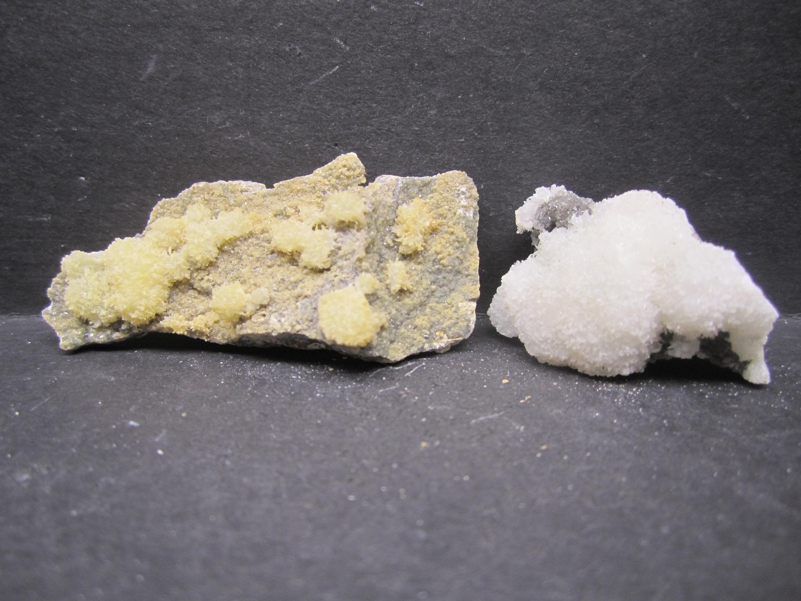 Strontianite with Calcite, 2 Pieces, Mount Pleasant Mills, PA #94