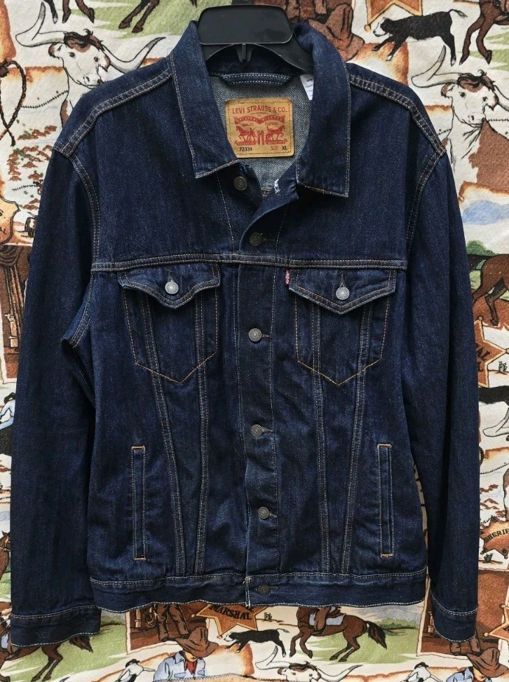 Levi\'s Men\'s Original Trucker Jacket Stretch Blue 72334 Sz XL