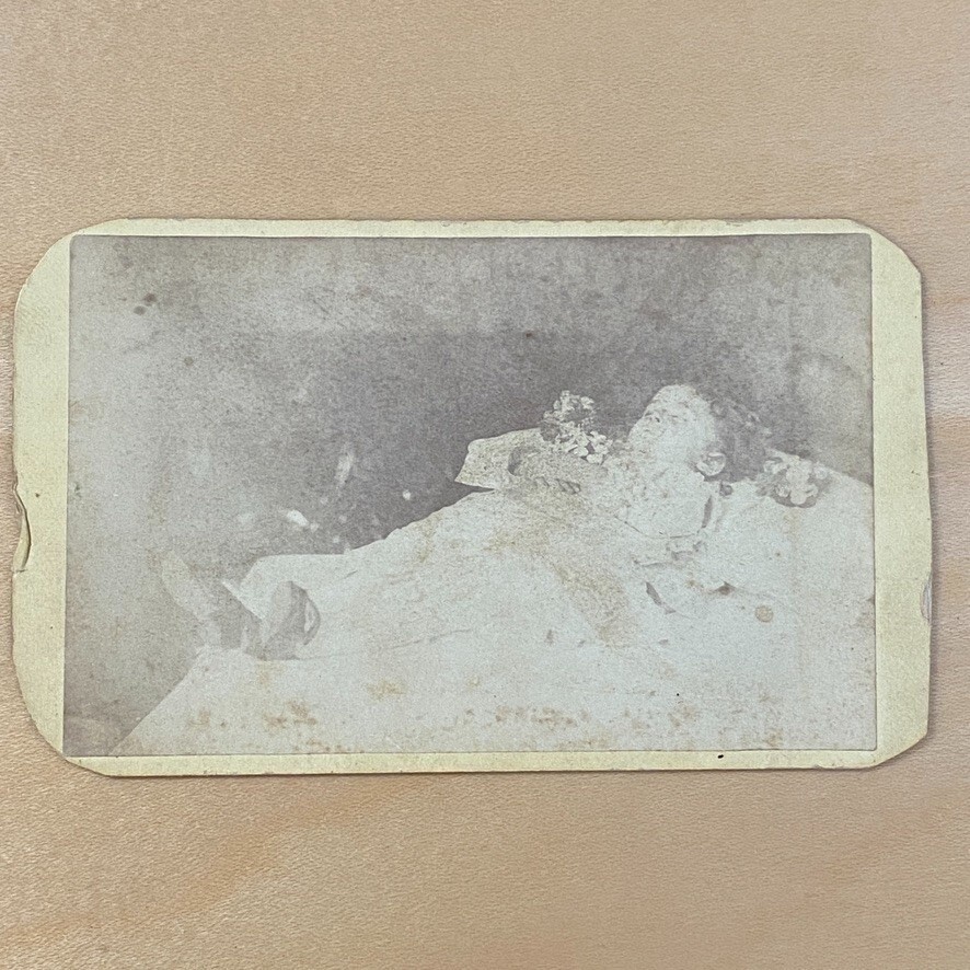 Antique Post Mortem Child Cabinet Card Photo H. T. Slaughenhaupt Littlestown PA
