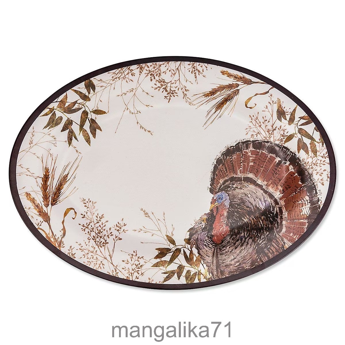 Free Shipping- Autumn Plume Turkey Serving Platter