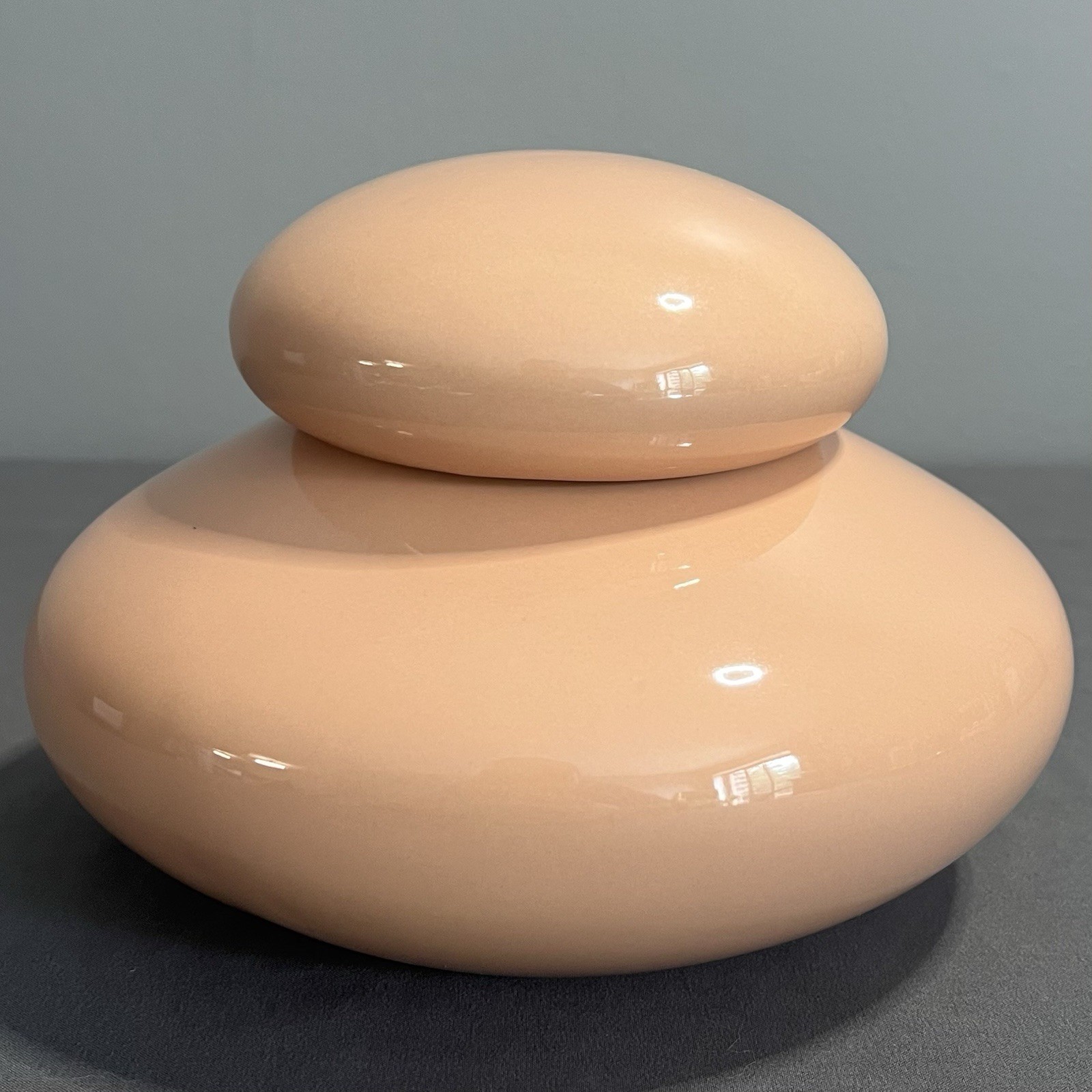 VTG Jaru California Postmodern Art Peach Ceramic Vase/Vessel Minimalist