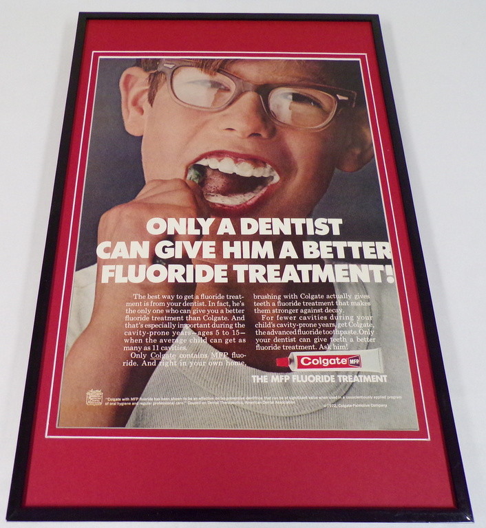 1972 Colgate MFP Toothpaste 11x17 Framed ORIGINAL Vintage Advertising Poster 1972 Colgate MFP Toothpaste 11x17 Framed ORIGINAL Vintage Advertising Poster