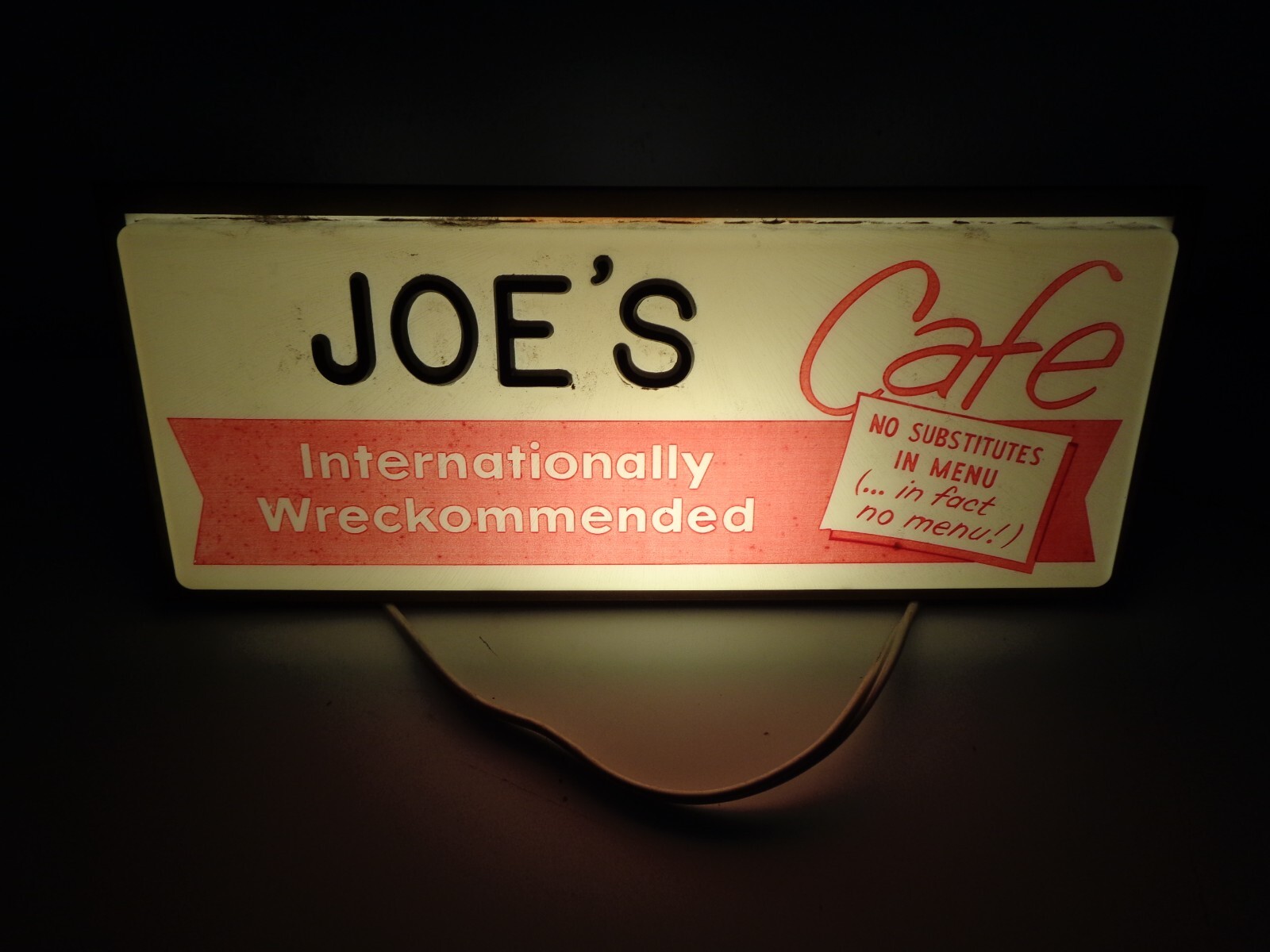 Vintage Joe's Cafe Electric Sign Gadgets by Becker