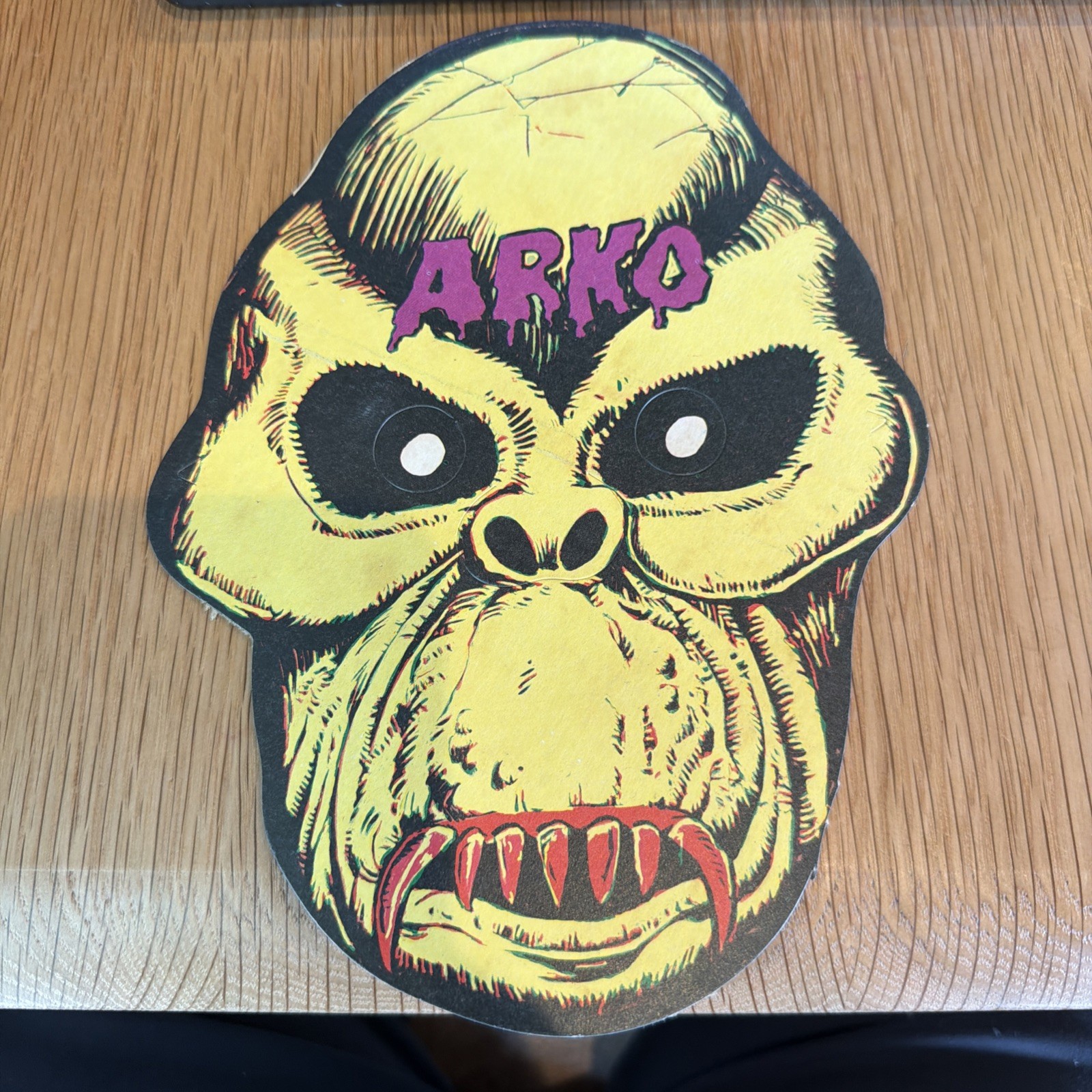 RARE Vintage 60/70’s Mexican Paper Card Halloween Mask Arko Monster Horror NOS