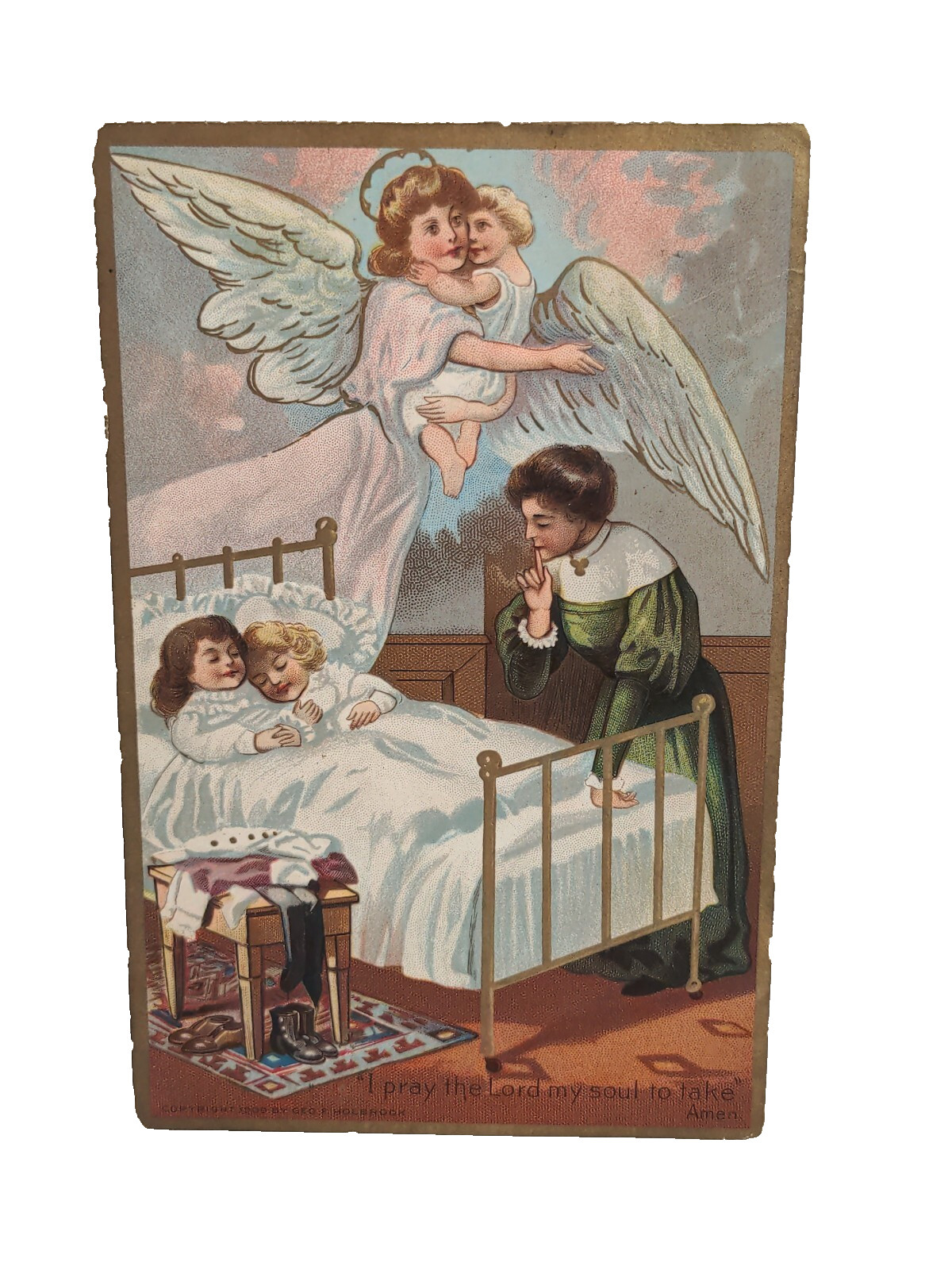 1909 Post Card Childrens Bedtime Prayer Geo F. Holbrook Post Marked 1911