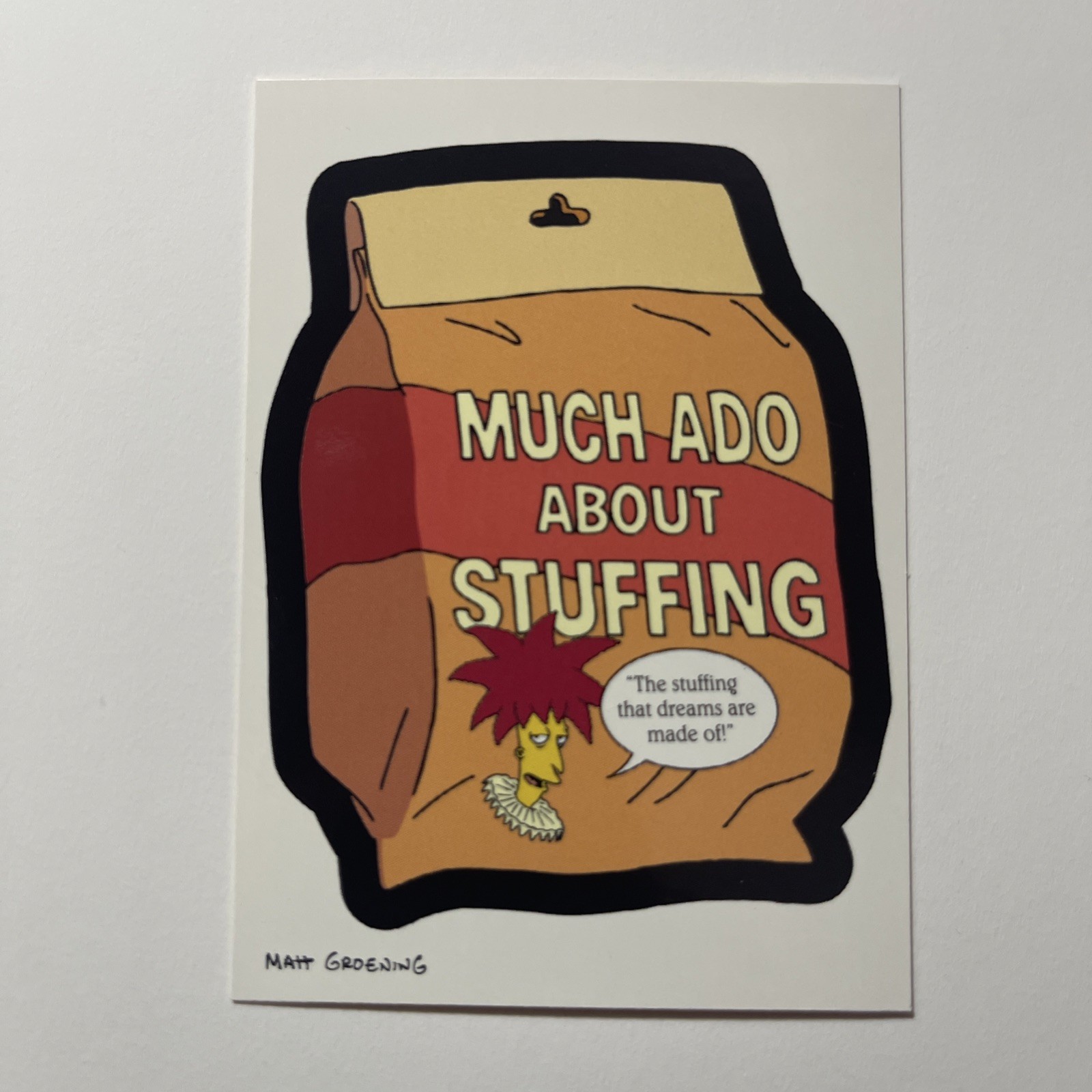 2001 Simpsons Inkworks Mania Much Ado About Stuffing Packy Wack Product Card 53