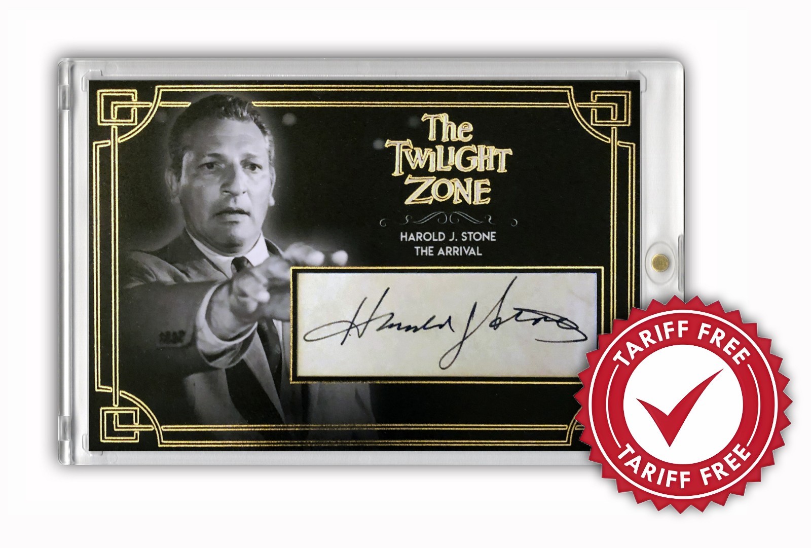 HAROLD J. STONE Signed/Autographed 4x6 Custom Card - The Twilight Zone