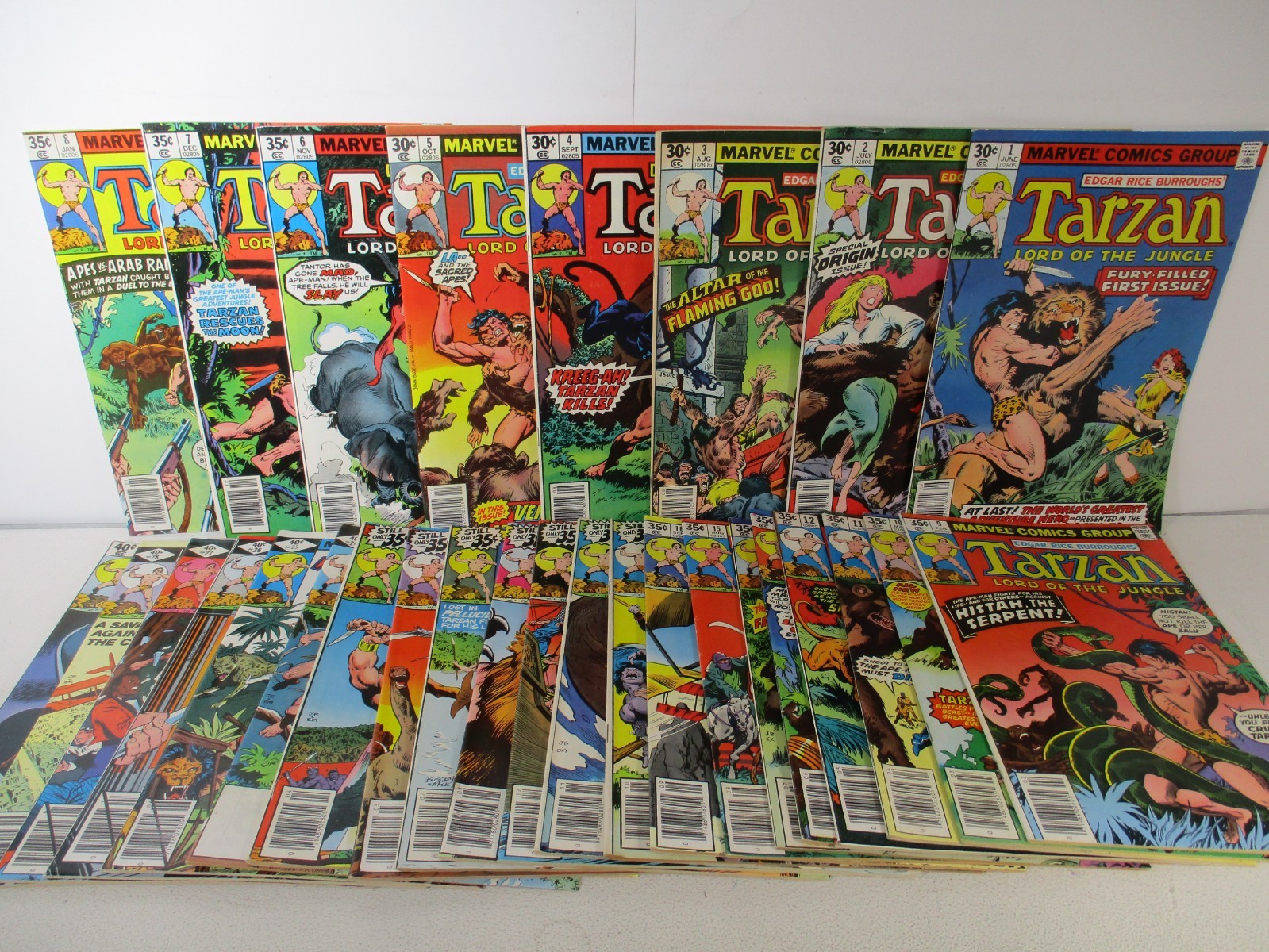 TARZAN 1-29 COMPLETE SET 1977-1979 Marvel Comics (s 16215)