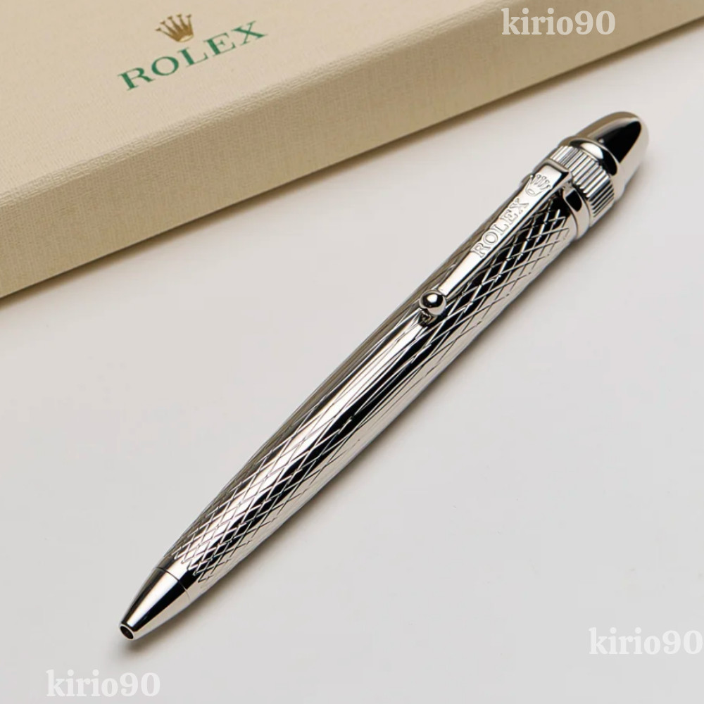 Hot Rolex Silver Diamond Style Palladium Finish Ballpoint Pen – New in Box Rare✨ Hot Rolex Silver Diamond Style Palladium Finish Ballpoint Pen – New in Box Rare✨