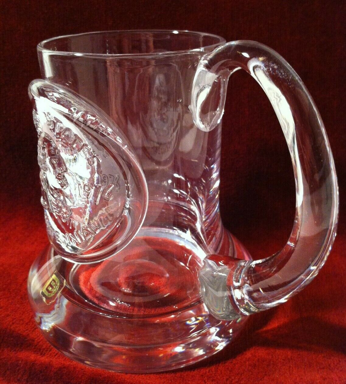 VTG USA Bicentennial 1776-1976 George Washington BEER TANKARD DARTINGTON CRYSTAL