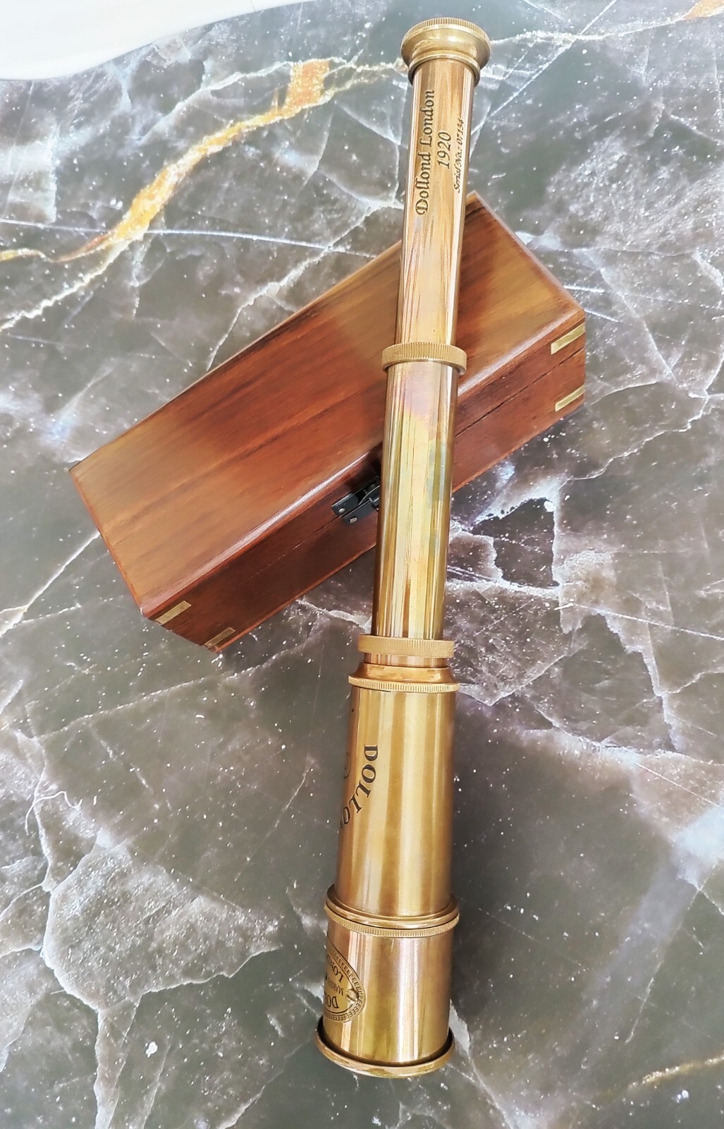 Personalized Telescope,Vintage Antique Brass Engraved Telescope,Anniversary Gift