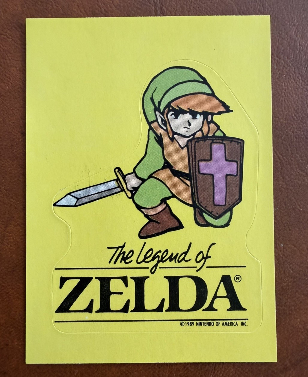 1989 Nintendo Legend of Zelda #5 Link US Topps Rookie Sticker Card 1st Print 