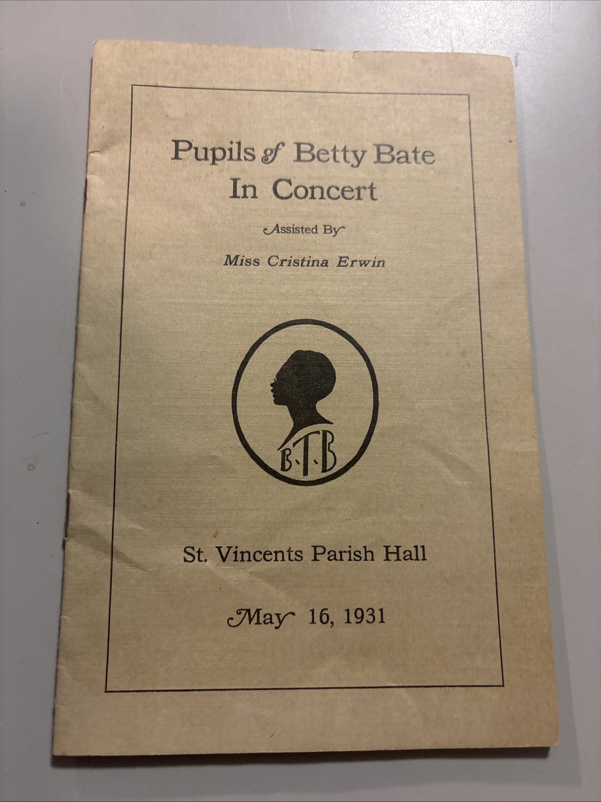 Pupils of Betty Nate In Concert by Miss Cristina Erwin (May 16, 1931) Bedford,IN