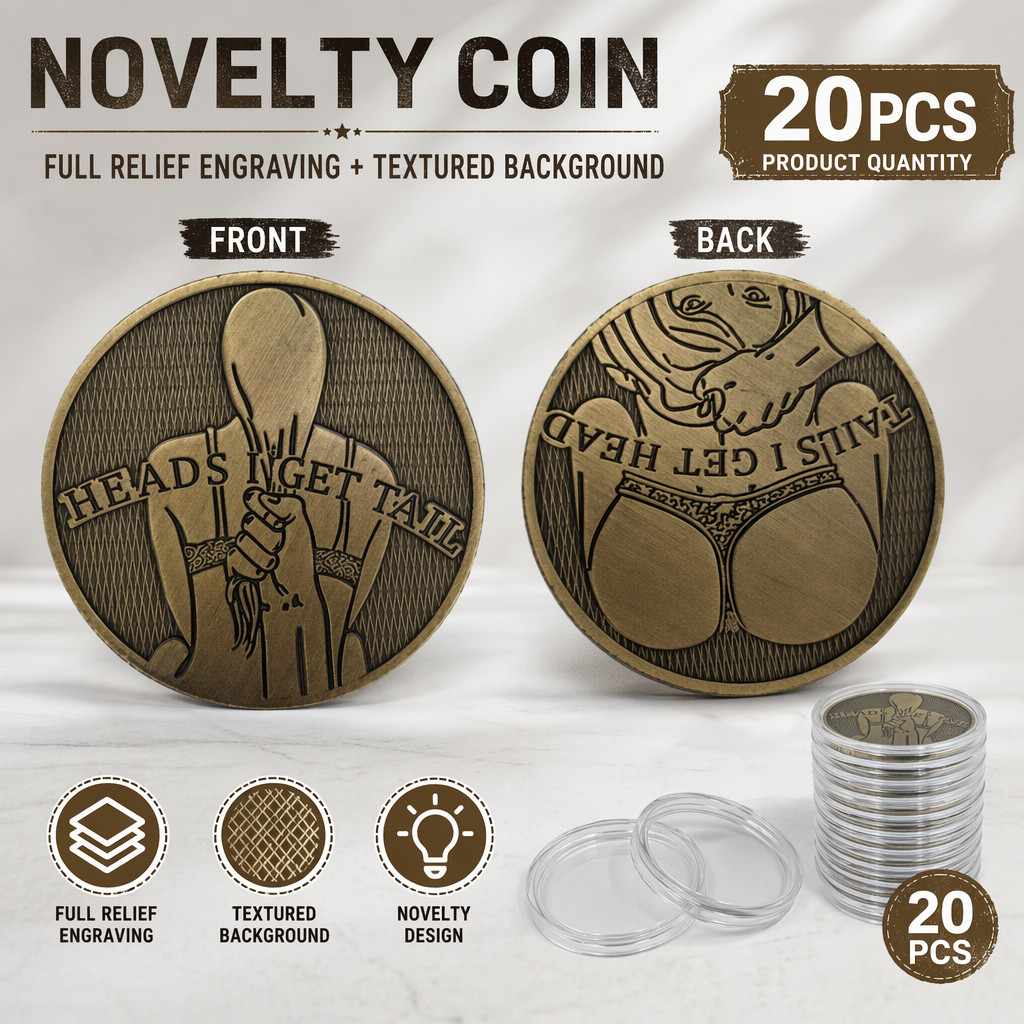 20PCS Sexy Lady Challenge Coin - Playful Heads/Tails Novelty Coin flip token