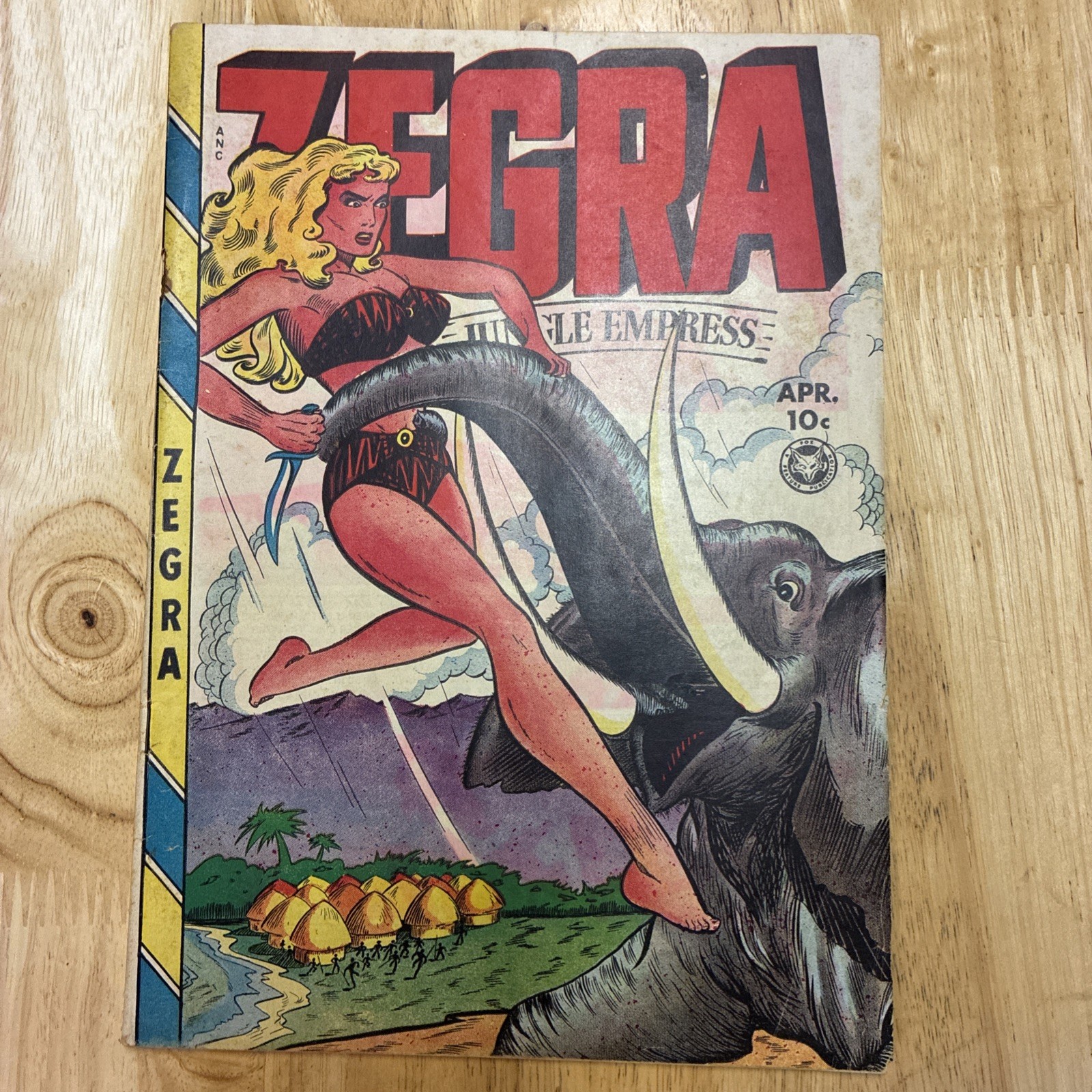 Zegra #5 - Jungle Empress Woman Chained to Stake Panel Fox Feature Nice Zegra #5 - Jungle Empress Woman Chained to Stake Panel Fox Feature Nice