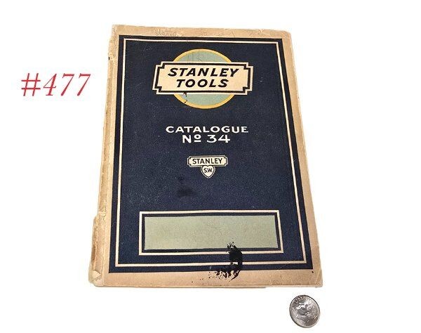 1926 sweetheart era STANLEY TOOLS NO 34 CATALOG BOOK planes chisels other