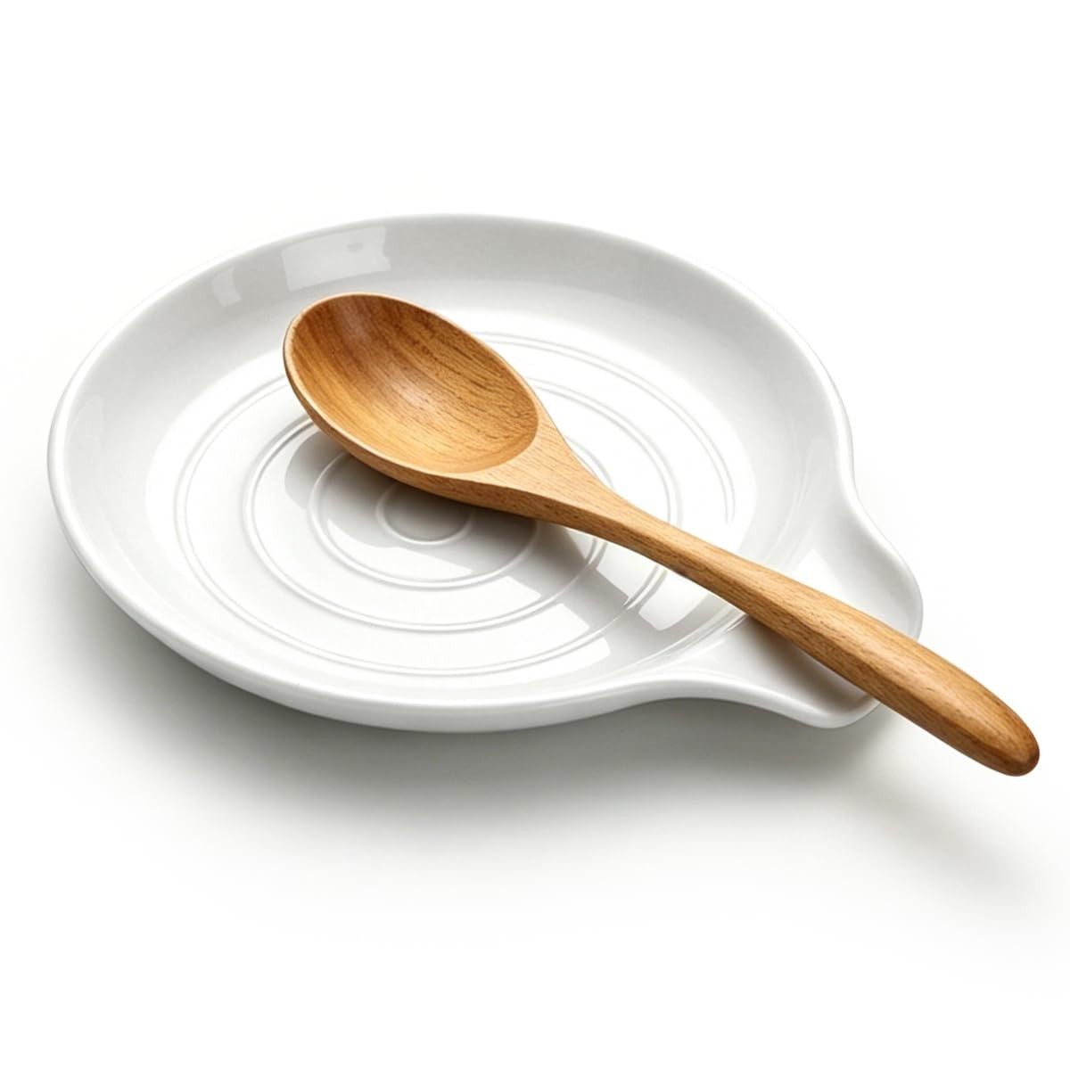 Homquen Spoon Rest, Holder for Stove Top, Plastic Kitchen White