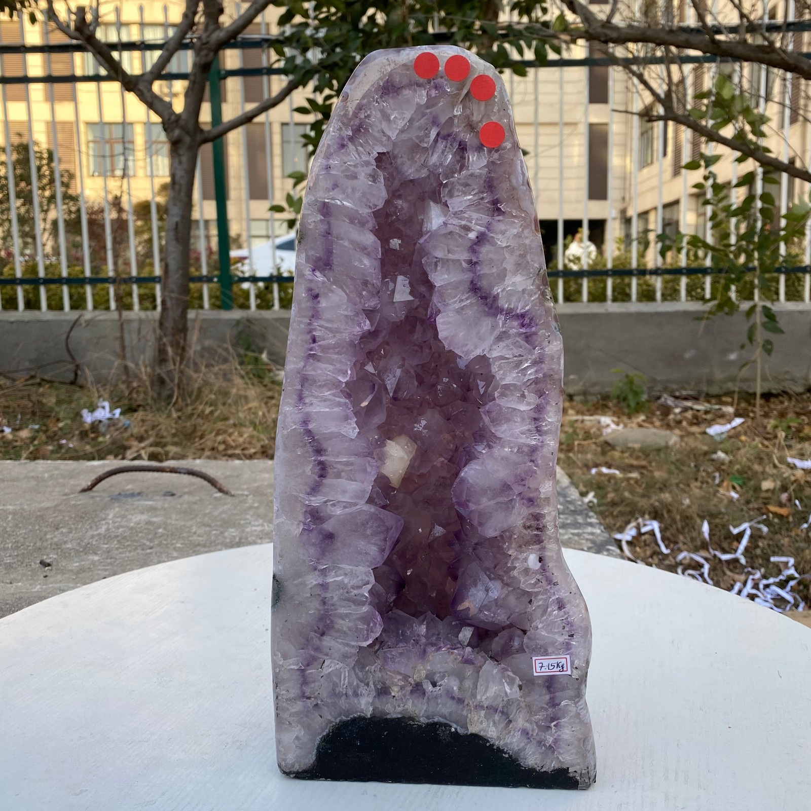 15.7LB Natural agate Amethyst Cathedral English Cluster Crystal Specimen Healing