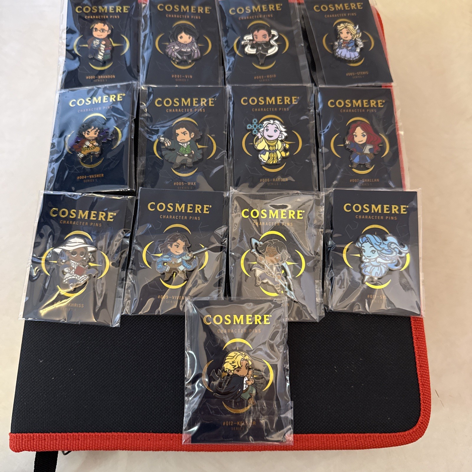Brandon Sanderson Series 1 Pin FULL Set Cosmere Kickstarter Collectible